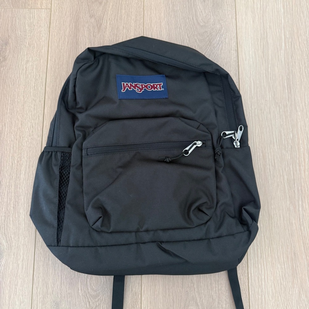 JanSport Cross Town Plus Backpack Black JS0A7ZNZ008 School Travel Bag NWT